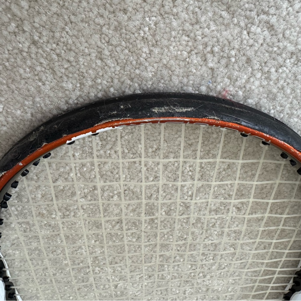 Wilson Racket with Orange Frame and Yellow Grip - Picture 4 of 8